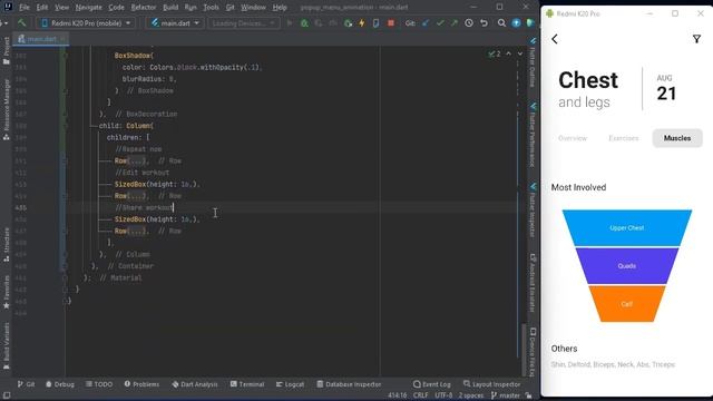 Flutter challenge | Popup menu animation [Part - 02]