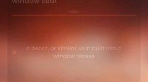 Window seat • what is WINDOW SEAT definition