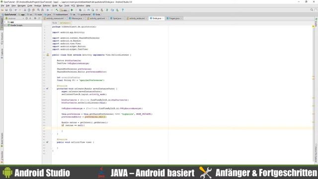 Android Studio: Highscore speichern mit SharedPreferences! - Android Apps programmieren 8 Deutsch