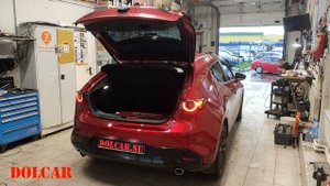 Mazda 3 автоматическая крышка багажника со штатных кнопок