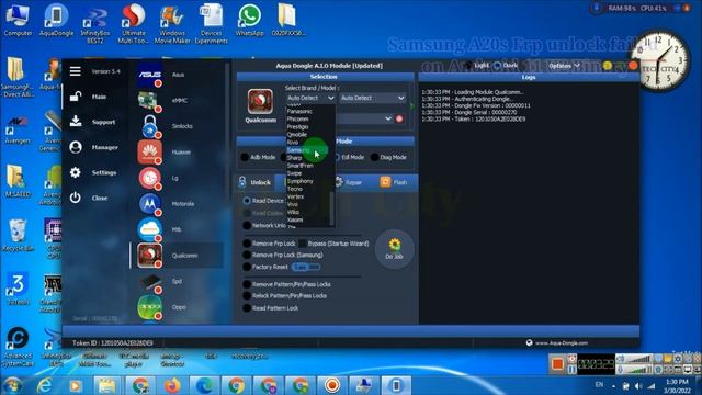 Samsung A20s (A207f) Frp unlock failed on android 11 with Aqua, Avenger & UMT Dongle reason | 2022 смотреть онлайн