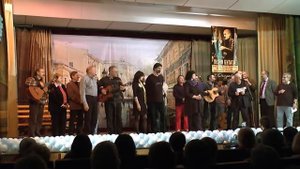 Грузинская песня (Виноградная косточка) на разных языках на фестивале Песня Булата в 2014 году