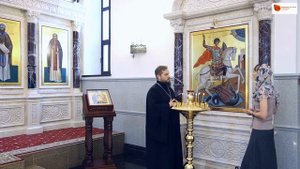 Иконостас храма вмч. Георгия Победоносца в Жилино, написанный иконописной мастерской Е.Ильинской
