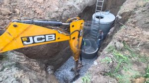 Переливной септик из бетонных колец в Бурцево.