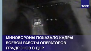 Минобороны показало кадры боевой работы операторов FPV-дронов в ДНР