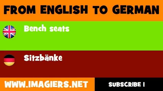 FROM ENGLISH TO GERMAN = Bench seats смотреть онлайн