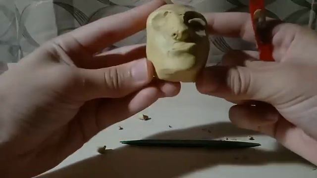 Превращение скульптурного пластилина в скульптуру Виктора Цоя