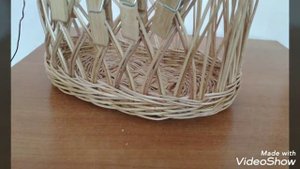 Овальная ажурная фруктовница . Лозоплетение