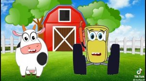 трактор и корова