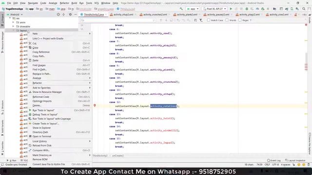How to Create a Fitness App in Android studio | How to Build a Yoga Fitness and workout App | Part#