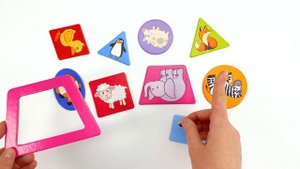 Развивающее Видео Для Малышей - Геометрические Фигуры и Названия Животных на Английском!