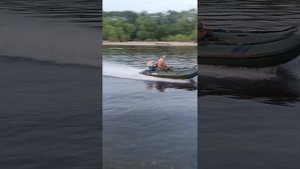 проверяем мотор после ремонта, мотор вихрь 30 с водометной насадкой