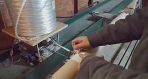 Первый пуск самодельного станка для намотки труб ровингом
