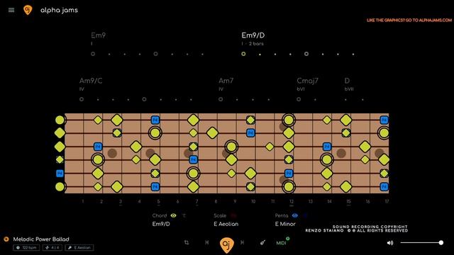 Massive Melodic 80's Rock Ballad Jam Track _ Guitar Backing Track (E Minor _ 122 BPM)