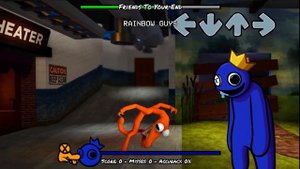 Friday Night Funkin' Rainbow Friends ORANGE VS BLUE Animation (Roblox FNF Mod)