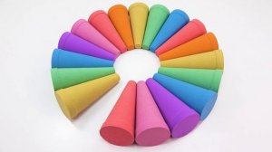 Кинетический песок! Радужный Круг из целиндров! ASMR - Бон Бон