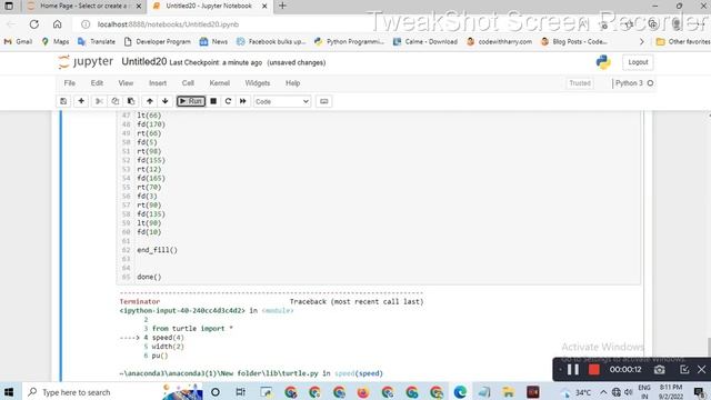 Acura logo in python | python turtle graphics | python for beginners #poojapatel #python #chiki1601