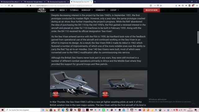 War Thunder Devblog 113 Sea Vixen FAW.2