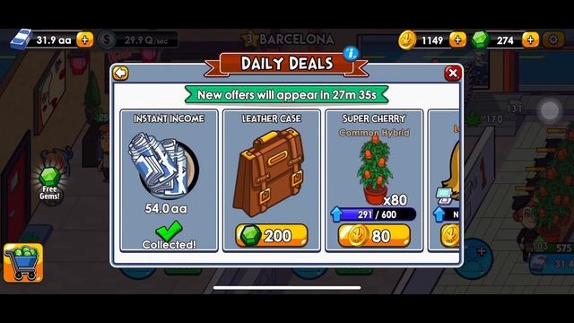 IDLE TYCOON: Weed Inc. - Barcelona, Location (IOS) смотреть онлайн