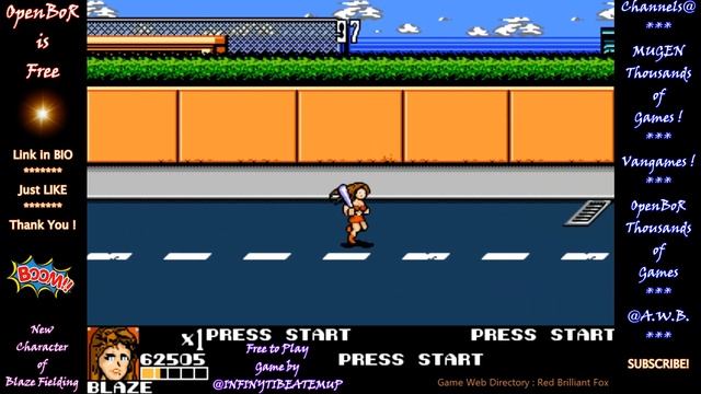 ⭐👇 Double Dragon 4 - Blaze Fielding 8bit | OpenBoR Gamer