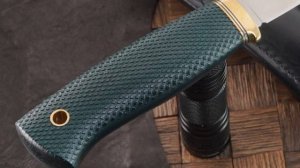 Нож Южный Крест Удобный Эксперт, сталь Bohler N690, линза, рукоять изумрудная микарта