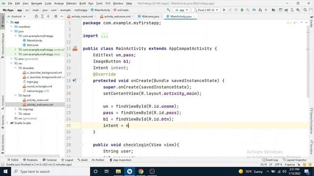 Android Programming - Lesson-2 - Use of Intent and passing message between activities