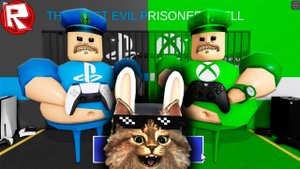 Легендарное Сражение PlayStation 5 против Xbox One в Тюрьме Барри РОБЛОКС