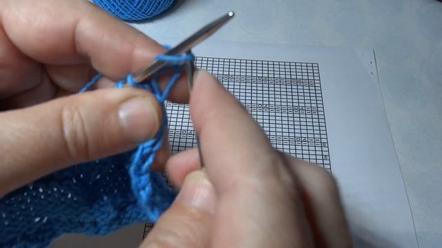 Ажурная дорожка спицами "Волны" смотреть онлайн