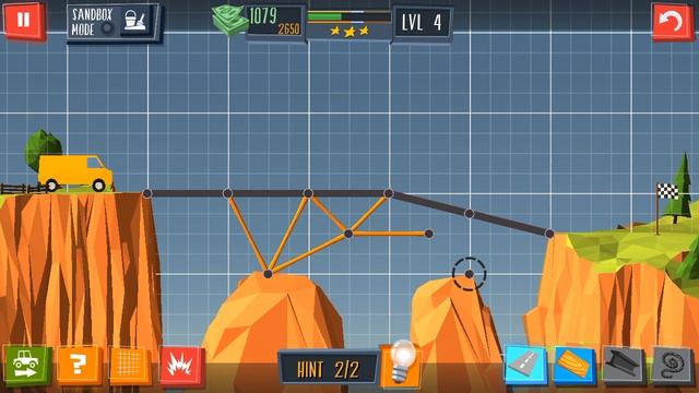 Build a Bridge Level 4 Android 3 star walkthrough смотреть онлайн