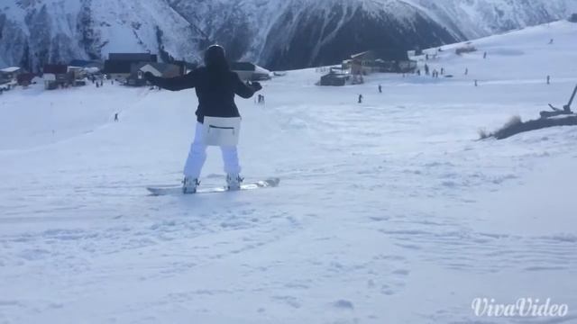 Учимся кататься на сноуборде - первый день смотреть онлайн