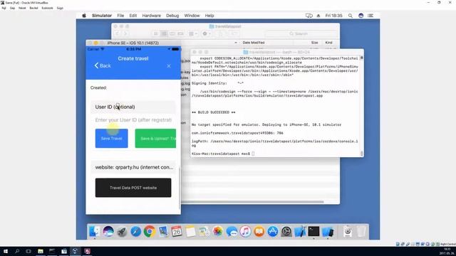 Ionic Travel Data POST test - Mac IOS emulator смотреть онлайн