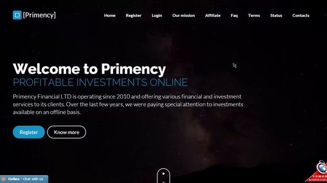 Primency Financial LTD-primency.com  надежные онлайн инвестиции