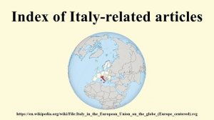 Index of Italy-related articles