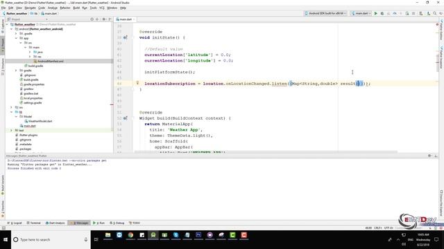 Flutter Tutorial - Weather App part 3 Integrated Dynamic Location