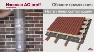 Изоспан мембрана  AQ proff – трехслойная гидро-ветрозащитная паропроницаемая усиленная мембрана