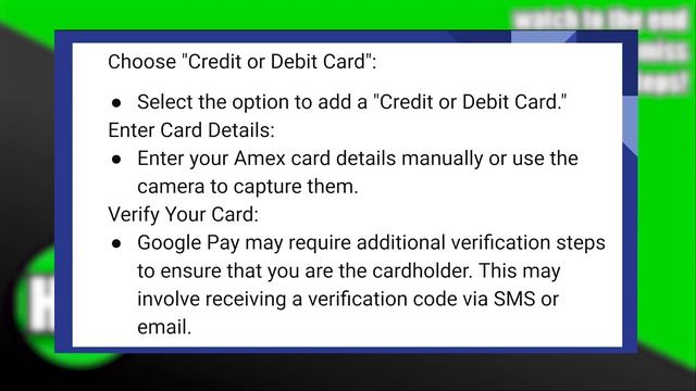 HOW TO ADD AMEX CARD TO GOOGLE PAY 2024! (FULL GUIDE)