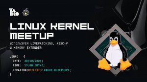 Петербургский Linux Kernel митап: «точечные» обновления ядра, подсистема DMA и расширения RISC-V