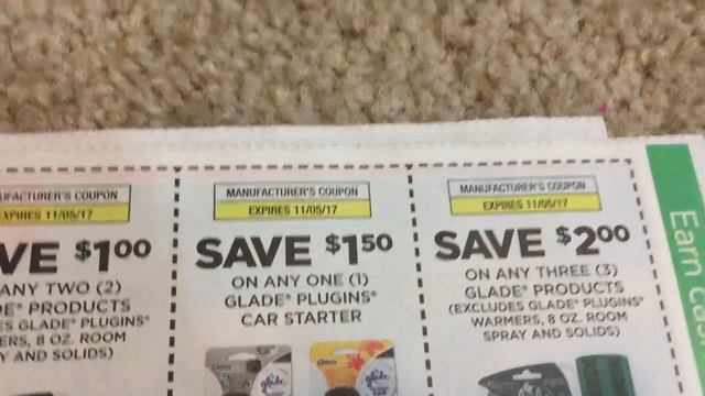 9/24/17:  WHAT'S IN MY COUPON INSERTS THIS WEEK???