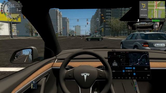 City Car Driving | Tesla Model Y Uber Drive смотреть онлайн