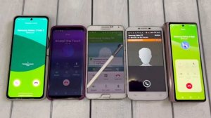 Incoming Call Alcatel One Touch vs Samsung S10e vs Samsung Not3 vs Z Fold2 & Flip3