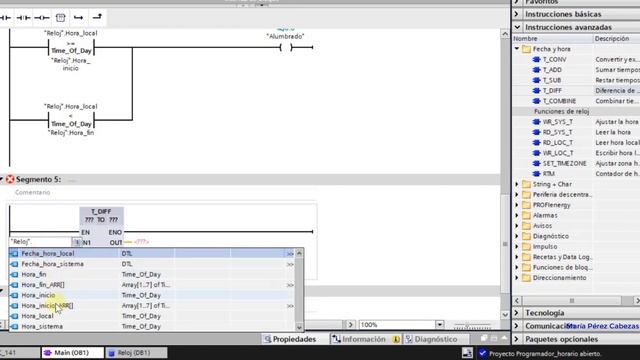 Programador horario semanal (Reloj RTC S7-1200) смотреть онлайн