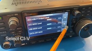 Icom IC-7300 Configuration to use M5Stack smart CAT/CIV display