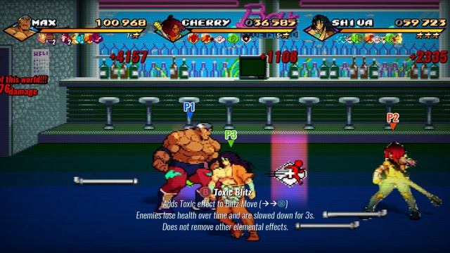 Streets of Rage 4 - 3P Survival Level 45 - Max + Cherry + Shiva