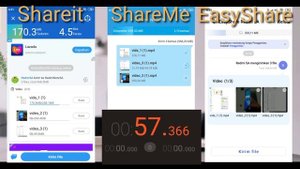 shareit, shareMe, EasyShare test speed