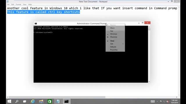 Windows 10 - Command Prompt Experimental New Features Demo