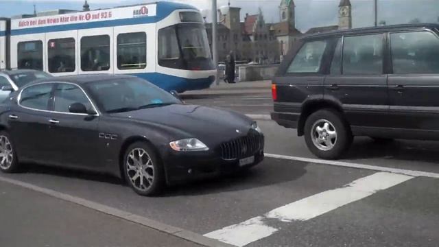 Black Maserati Quadraporte in Zurich, Switzerland смотреть онлайн