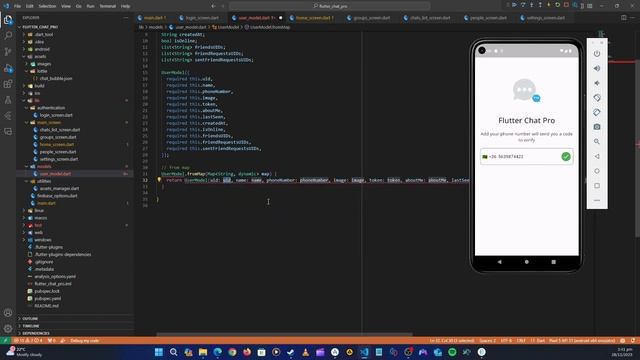 10 User model class - Flutter & Firebase Chat App with Copilot and Provider State Management смотреть онлайн