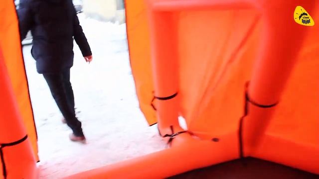 Надувная #туристическая палатка «Вигвам». Производство #TimeTrial