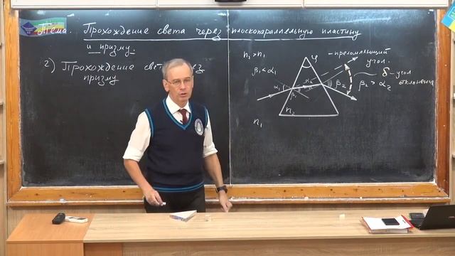 9 класс. Урок 24. Прохождение света через плоскопараллельную пластинку и призму.