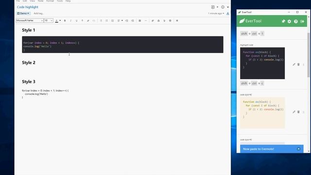 Highlight code in Evernote (Windows) - EverTool